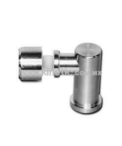 SOPORTE EN ANGULO KINETIC  EN ACERO INOXIDABLE MURO-CRISTAL